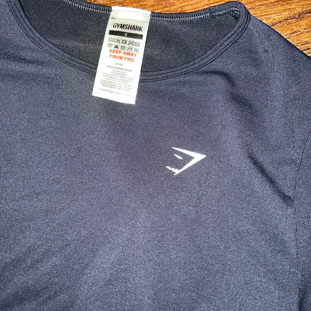 Gymshark Everyday Vital Black Long Sleeve Seamless Activewear Crop Top Size S - Picture 5 of 8